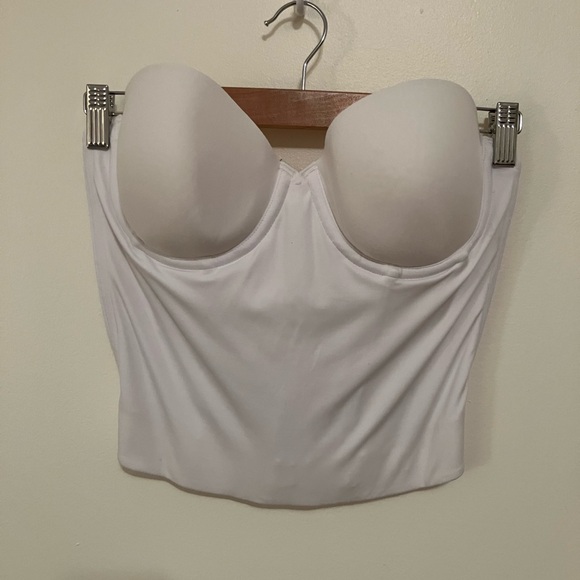 Maidenform Other - Maidenform White Nylon Strapless Bra Bustier Corset Size 36C 7715 Shaped Cup